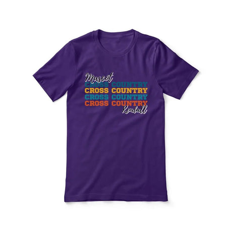 Personalized Cross Country Cross Country Cross Country Shirt With Mascot and Cross Country Runner Name on a Unisex T-Shirt