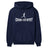 Basic Cross Country with Cross Country Runner Icon on a Hoodie with a White Graphic