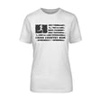 Cross Country Mom Horizontal Flag on a Unisex T-Shirt with a Black Graphic