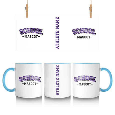 Custom School Spirit Mug With School and Mascot Name With Classic Arch Design