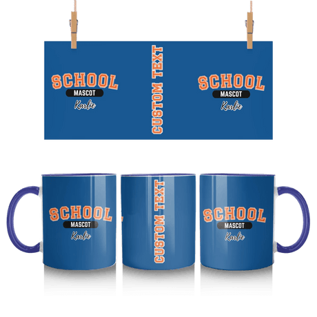 Custom School Spirit Mug With School and Mascot With Classic Design