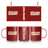 Custom School Spirit Mug With School and Mascot Name With Retro Design
