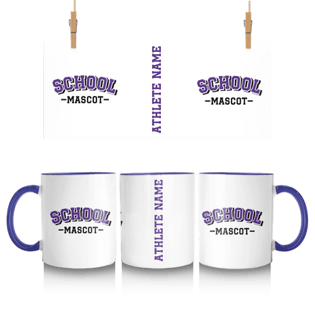 Custom School Spirit Mug With School and Mascot Name With Classic Arch Design