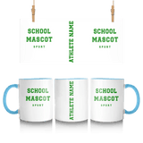 Custom School Spirit Mug With Mascot & Sport Name With Bold Varsity Design