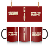 Custom School Spirit Mug With School and Mascot Name With Retro Design