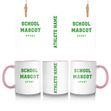 Custom School Spirit Mug With Mascot & Sport Name With Bold Varsity Design