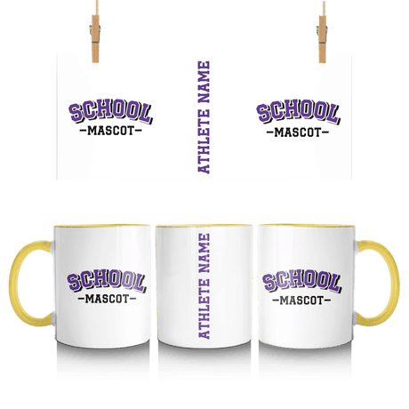 Custom School Spirit Mug With School and Mascot Name With Classic Arch Design