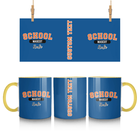 Custom School Spirit Mug With School and Mascot With Classic Design