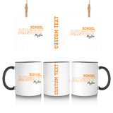 Custom School Spirit Mug With School and Mascot with Outline Design