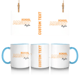 Custom School Spirit Mug With School and Mascot with Outline Design
