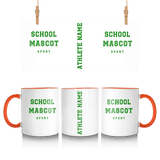 Custom School Spirit Mug With Mascot & Sport Name With Bold Varsity Design