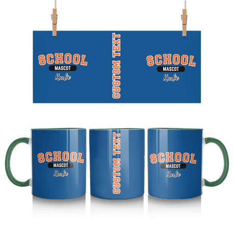 Custom School Spirit Mug With School and Mascot With Classic Design