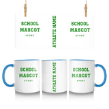 Custom School Spirit Mug With Mascot & Sport Name With Bold Varsity Design