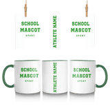 Custom School Spirit Mug With Mascot & Sport Name With Bold Varsity Design