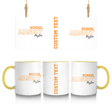 Custom School Spirit Mug With School and Mascot with Outline Design