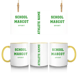 Custom School Spirit Mug With Mascot & Sport Name With Bold Varsity Design
