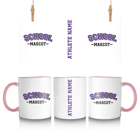 Custom School Spirit Mug With School and Mascot Name With Classic Arch Design