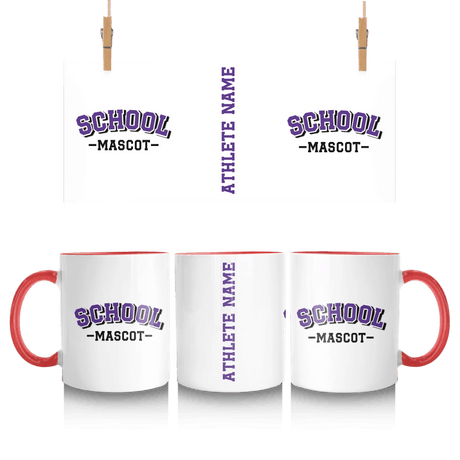 Custom School Spirit Mug With School and Mascot Name With Classic Arch Design