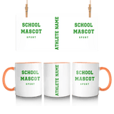 Custom School Spirit Mug With Mascot & Sport Name With Bold Varsity Design
