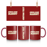 Custom School Spirit Mug With School and Mascot Name With Retro Design