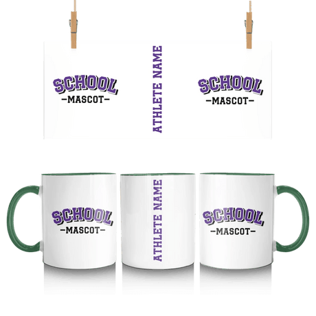 Custom School Spirit Mug With School and Mascot Name With Classic Arch Design