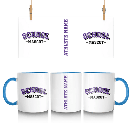 Custom School Spirit Mug With School and Mascot Name With Classic Arch Design