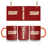 Custom School Spirit Mug With School and Mascot Name With Retro Design