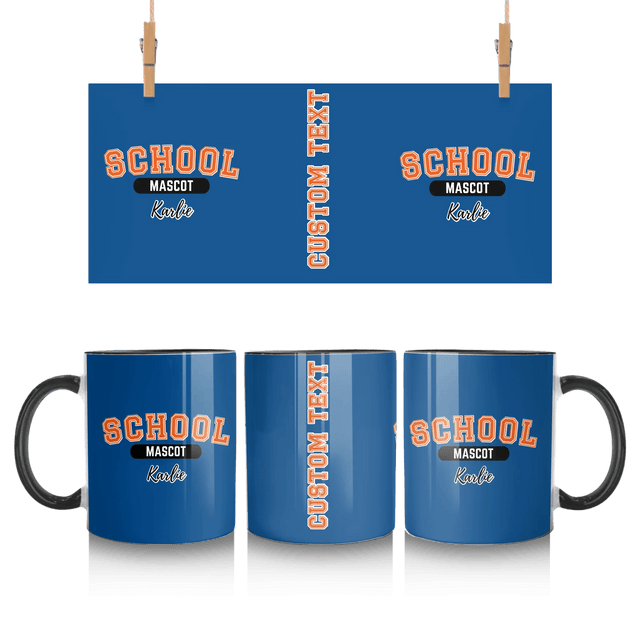 Custom School Spirit Mug With School and Mascot With Classic Design