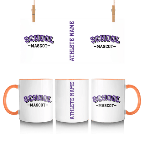 Custom School Spirit Mug With School and Mascot Name With Classic Arch Design