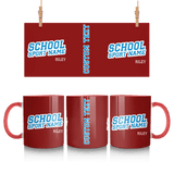Custom School Spirit Mug With School and Mascot Name With Slanted Block Varsity Design