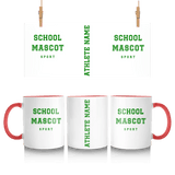 Custom School Spirit Mug With Mascot & Sport Name With Bold Varsity Design