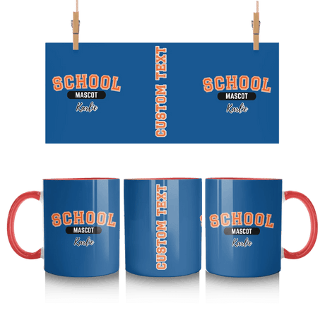 Custom School Spirit Mug With School and Mascot With Classic Design