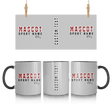 Custom School Spirit Mug With Mascot and Sport With Striped Text Design