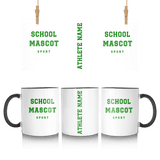Custom School Spirit Mug With Mascot & Sport Name With Bold Varsity Design