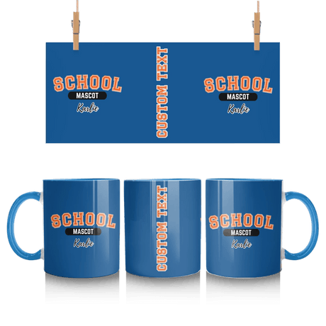 Custom School Spirit Mug With School and Mascot With Classic Design