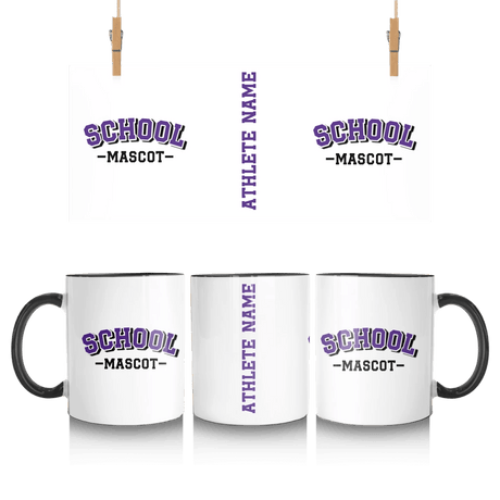Custom School Spirit Mug With School and Mascot Name With Classic Arch Design