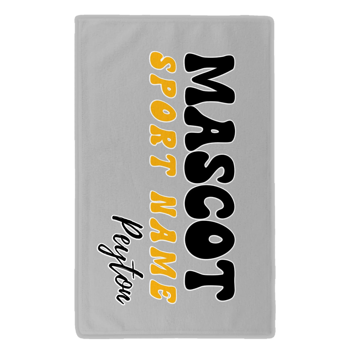 Custom School Spirit Rally Towel With Mascot and Sport With Retro Design