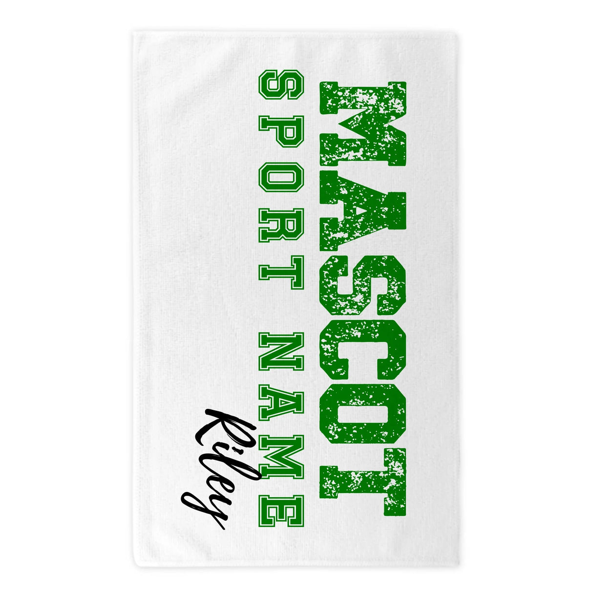 Custom School Spirit Rally Towel With Mascot and Sport with Grunge and Classic Design