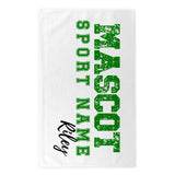 Custom School Spirit Rally Towel With Mascot and Sport with Grunge and Classic Design