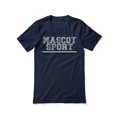 Custom School Spirit Shirt With Mascot and Sport with Grunge Design on a Unisex T-Shirt