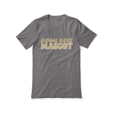 Custom School Spirit Shirt With School and Mascot Name With Retro Design on a Unisex T-Shirt