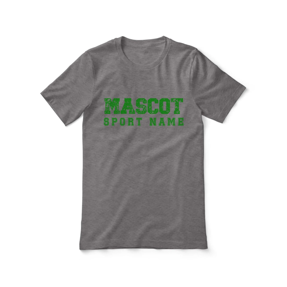 Custom School Spirit Shirt With Mascot and Sport with Grunge and Classic Design on a Unisex T-Shirt