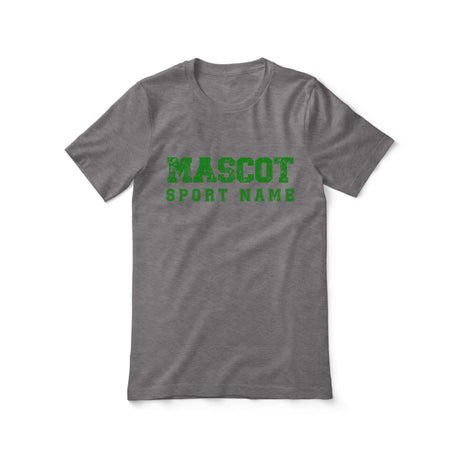 Custom School Spirit Shirt With Mascot and Sport with Grunge and Classic Design on a Unisex T-Shirt