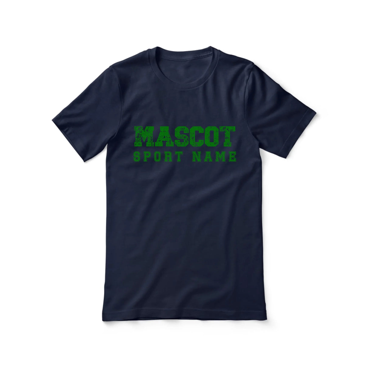 Custom School Spirit Shirt With Mascot and Sport with Grunge and Classic Design on a Unisex T-Shirt