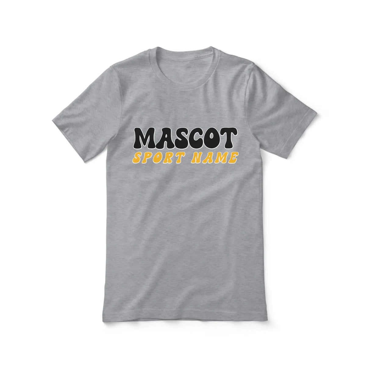 Custom School Spirit Shirt With Mascot and Sport With Retro Design on a Unisex T-Shirt