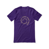 Custom School Spirit Shirt With Spiral Text Design on a Unisex T-Shirt