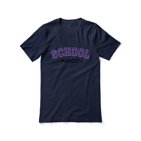 Custom School Spirit Shirt With School and Mascot Name With Classic Arch Design on a Unisex T-Shirt