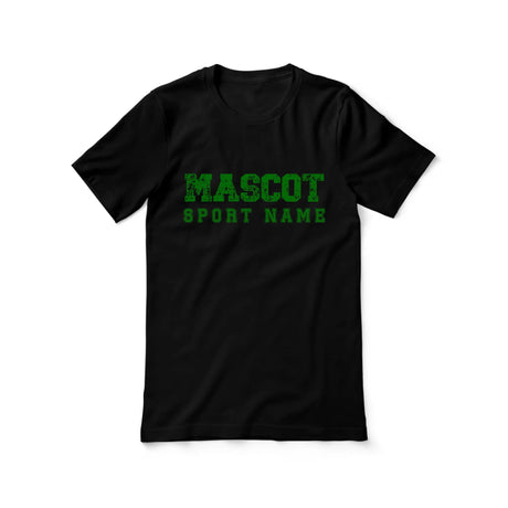 Custom School Spirit Shirt With Mascot and Sport with Grunge and Classic Design on a Unisex T-Shirt