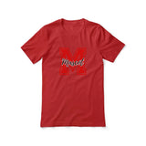 Custom School Mascot Shirt With Large Initial and Mascot Name on a Unisex T-Shirt