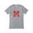 Custom School Mascot Shirt With Large Initial and Mascot Name on a Unisex T-Shirt